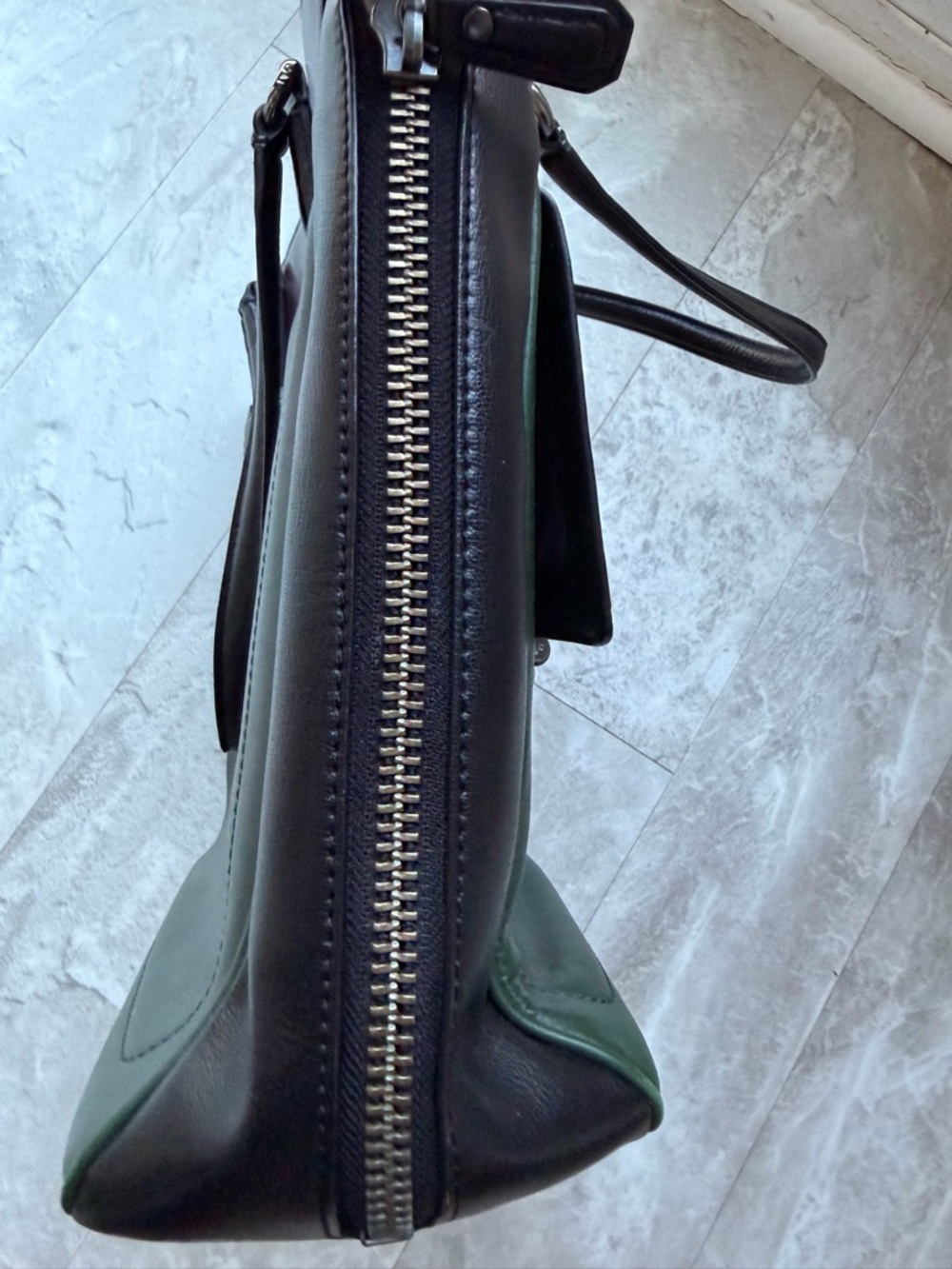 DIANE VON FURSTENBERG DVF Highline Colorblock Leather Tote Bag Laptop Work - Picture 8 of 16